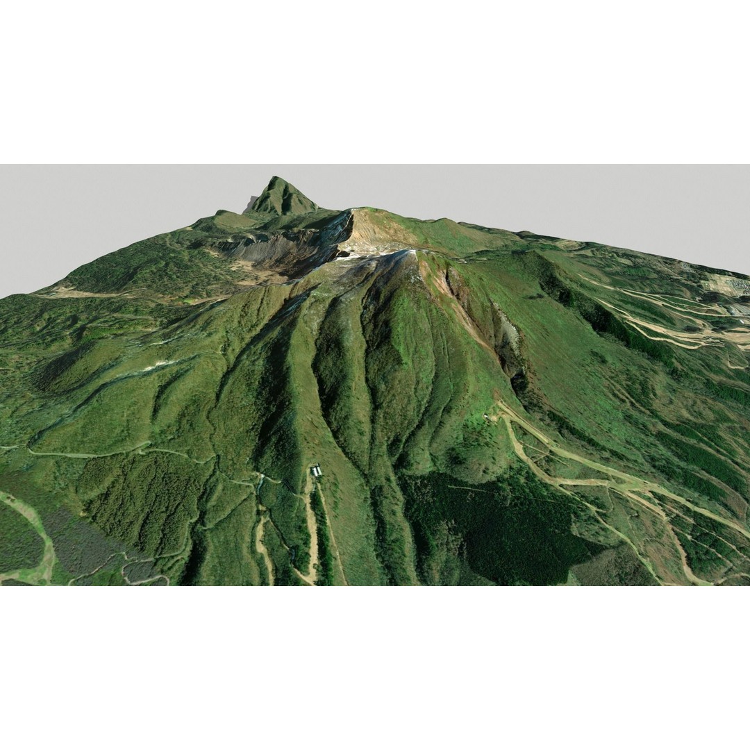 Bandai Volcano 3D Model – High Quality Terrain, PBR Textures, FBX - View 10