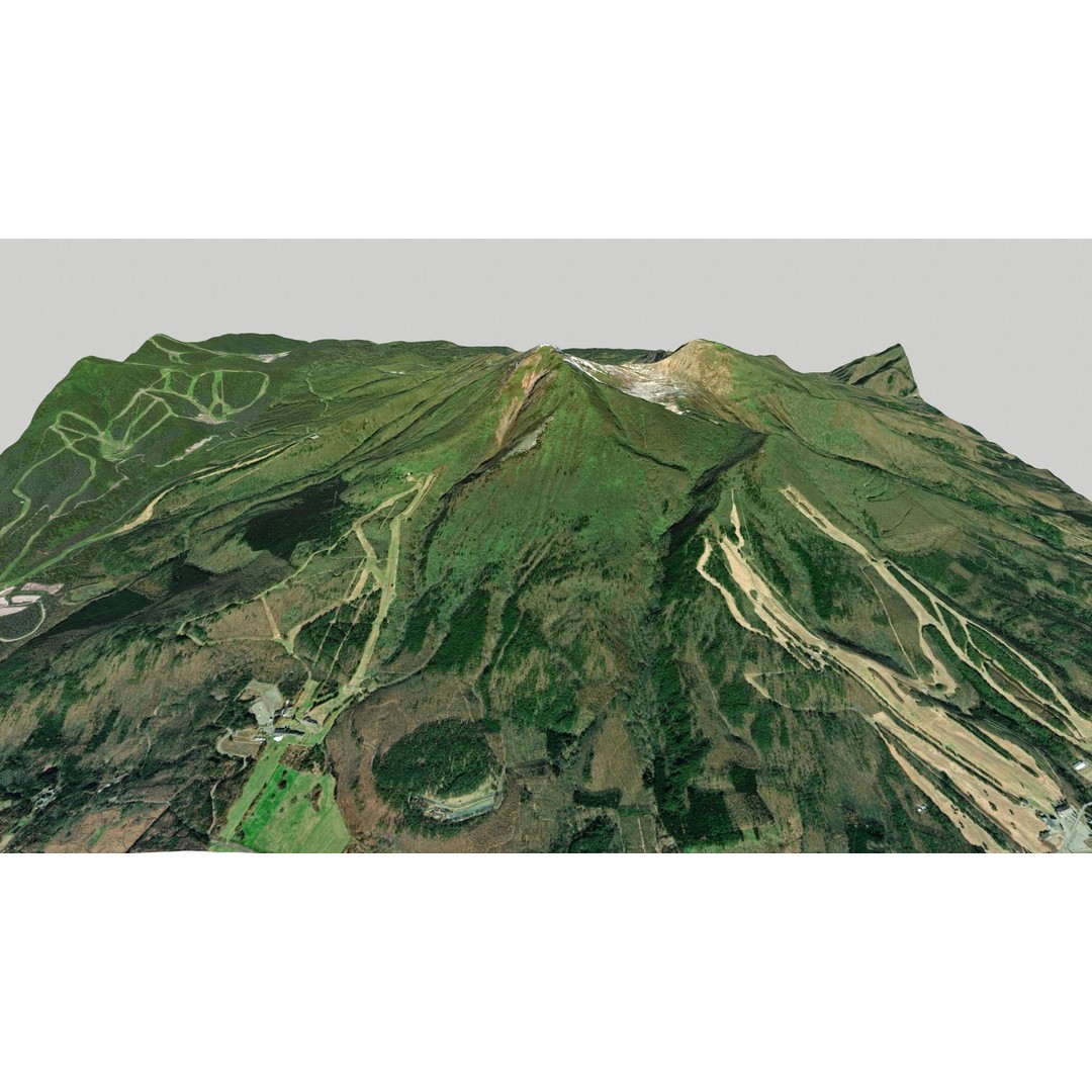 Bandai Volcano 3D Model – High Quality Terrain, PBR Textures, FBX - View 11