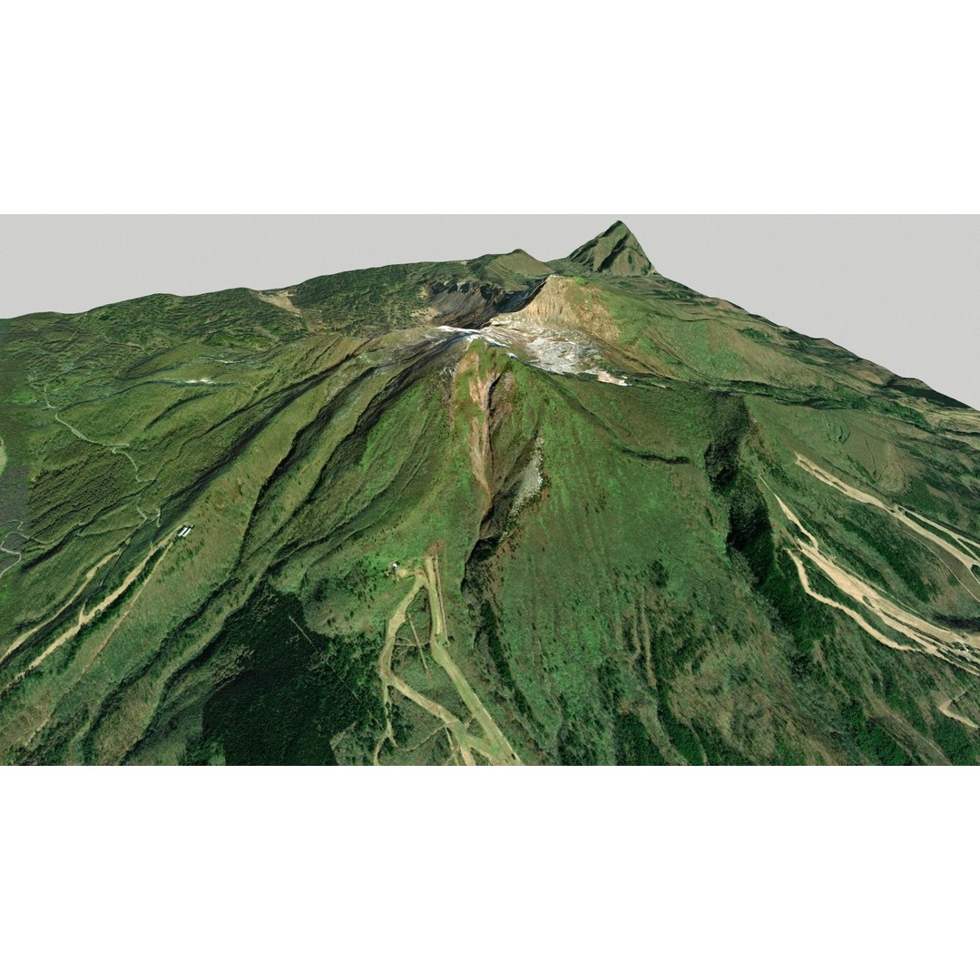 Bandai Volcano 3D Model – High Quality Terrain, PBR Textures, FBX - View 12