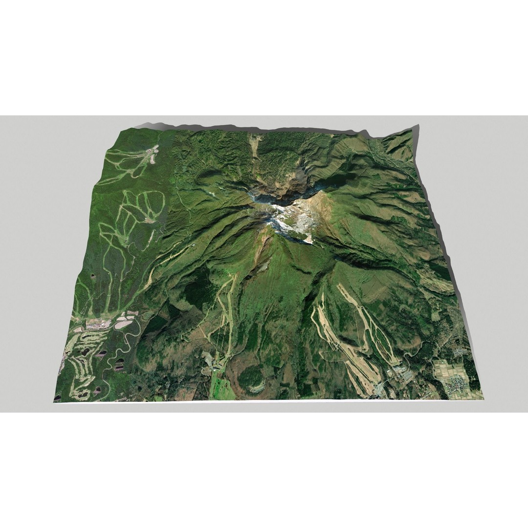 Bandai Volcano 3D Model – High Quality Terrain, PBR Textures, FBX - View 13