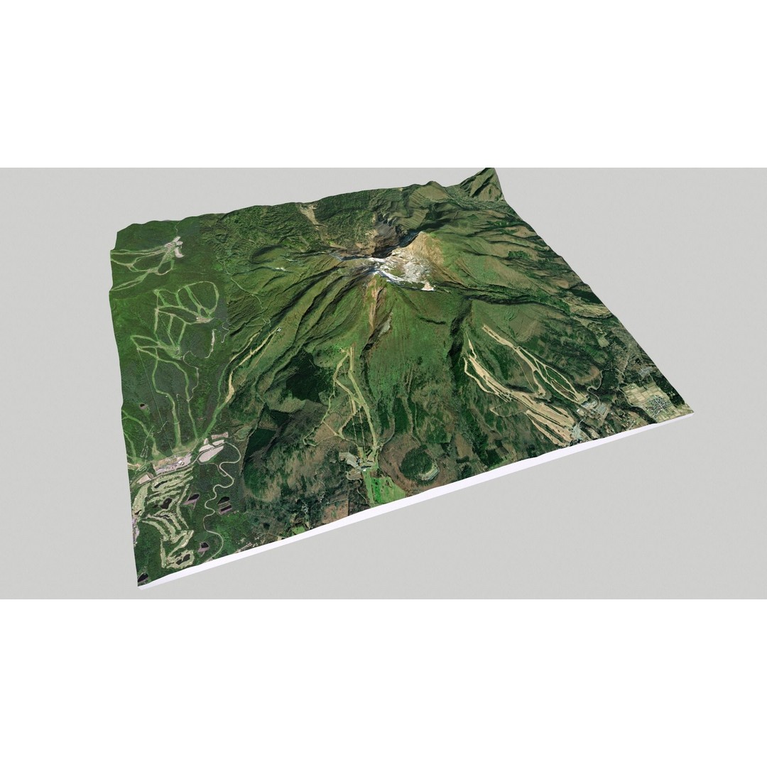 Bandai Volcano 3D Model – High Quality Terrain, PBR Textures, FBX - View 15