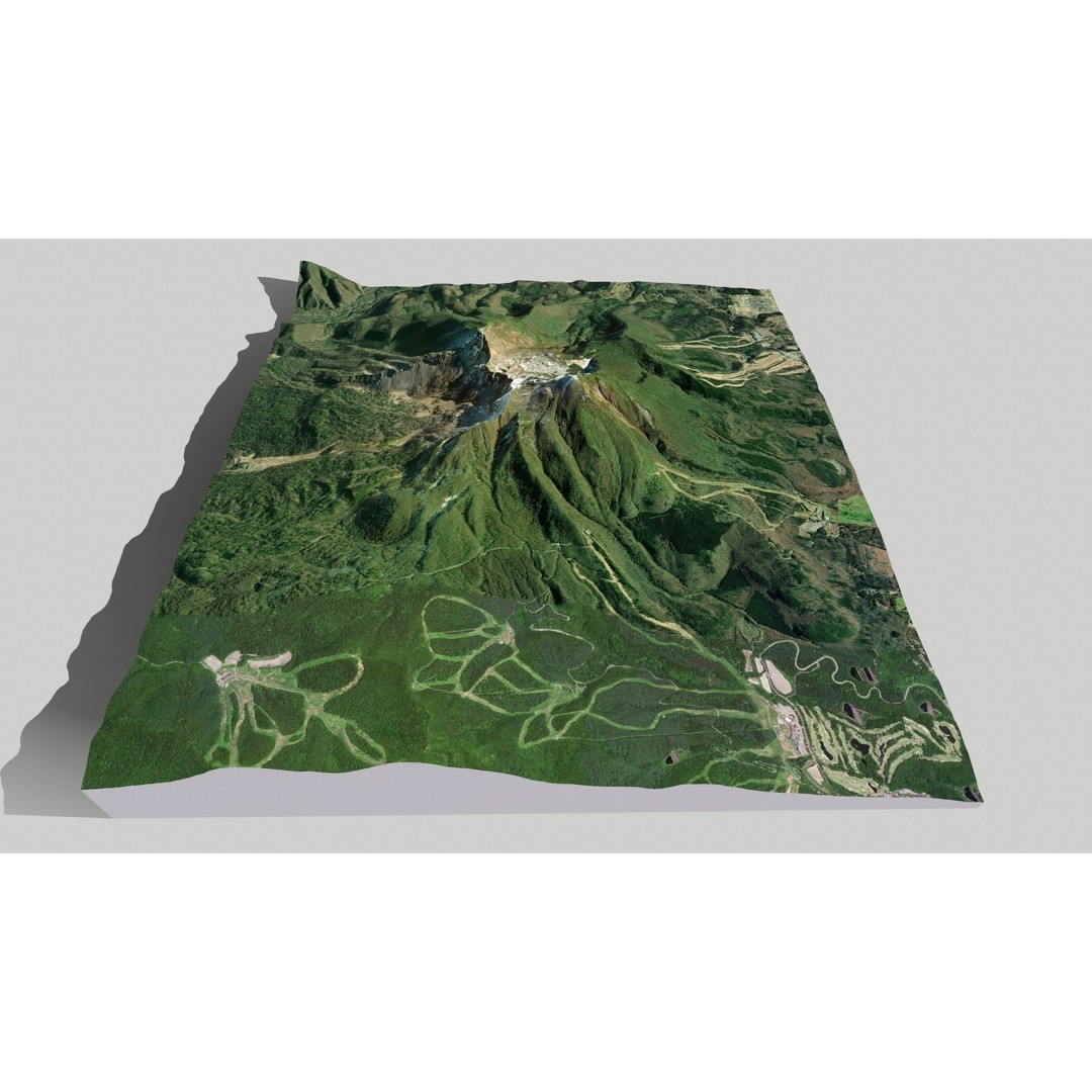 Bandai Volcano 3D Model – High Quality Terrain, PBR Textures, FBX - View 16