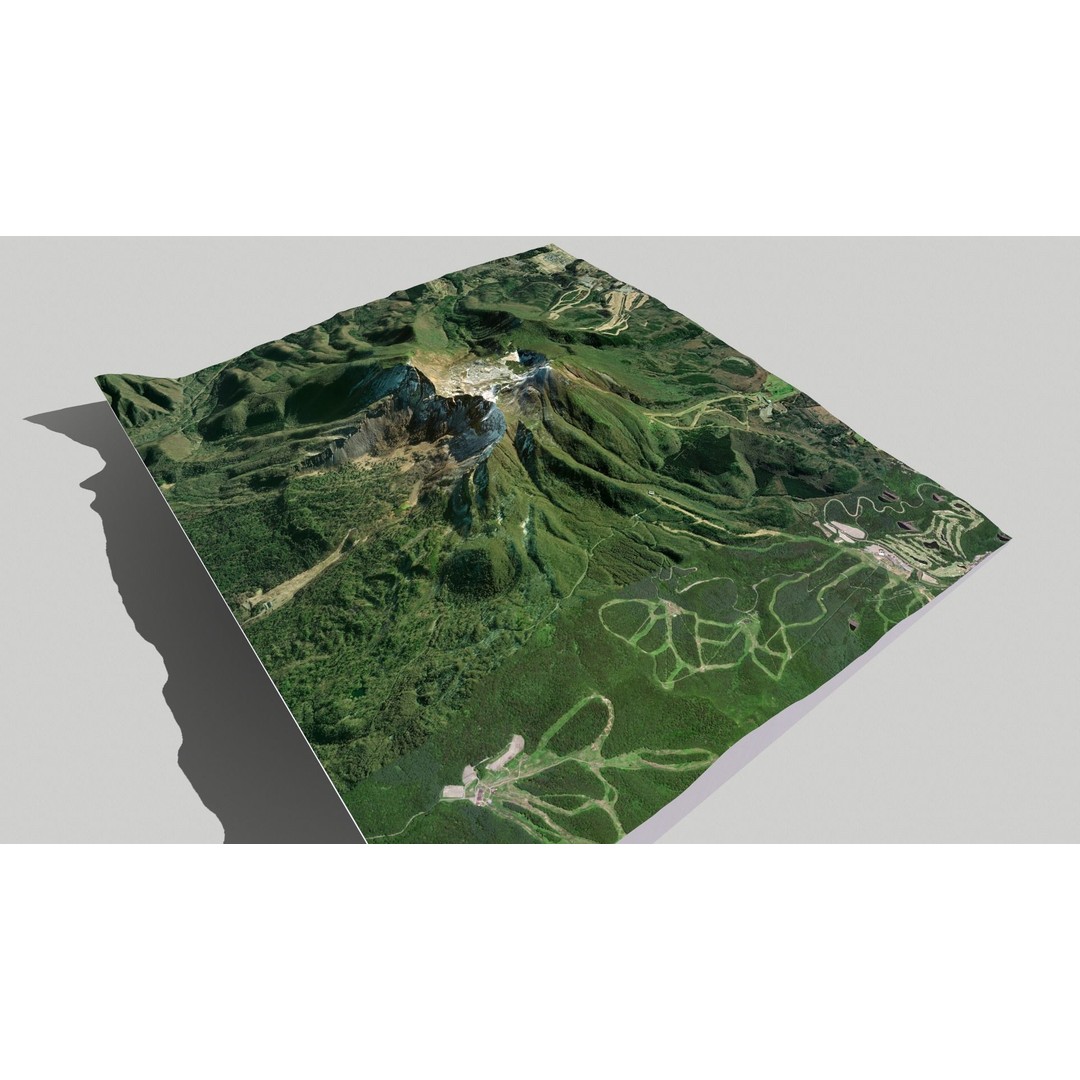 Bandai Volcano 3D Model – High Quality Terrain, PBR Textures, FBX - View 17