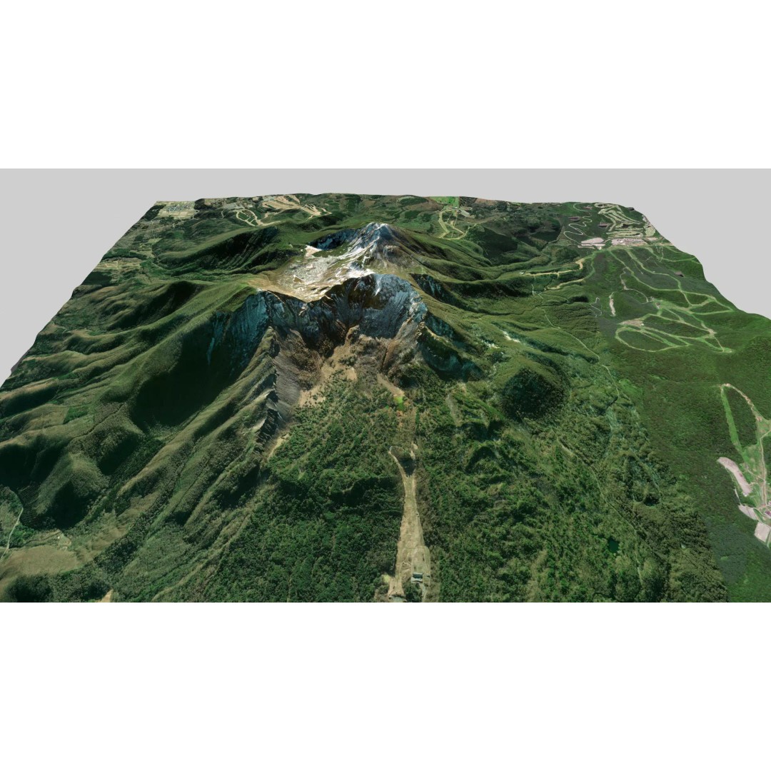 Bandai Volcano 3D Model – High Quality Terrain, PBR Textures, FBX - View 2