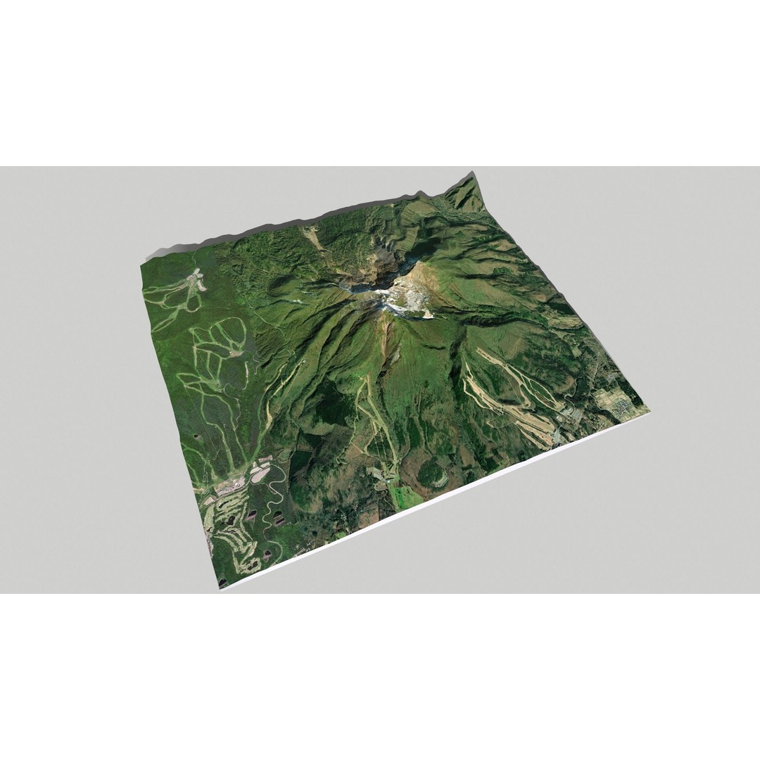Bandai Volcano 3D Model – High Quality Terrain, PBR Textures, FBX - View 23
