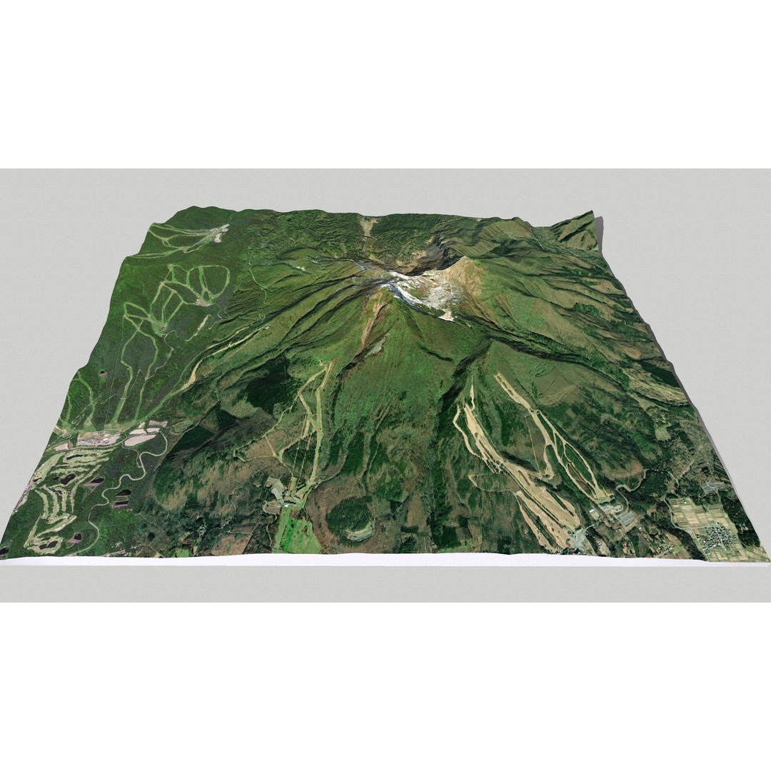 Bandai Volcano 3D Model – High Quality Terrain, PBR Textures, FBX - View 24