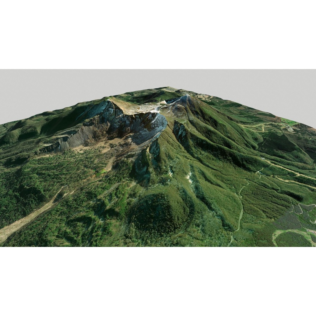 Bandai Volcano 3D Model – High Quality Terrain, PBR Textures, FBX - View 3