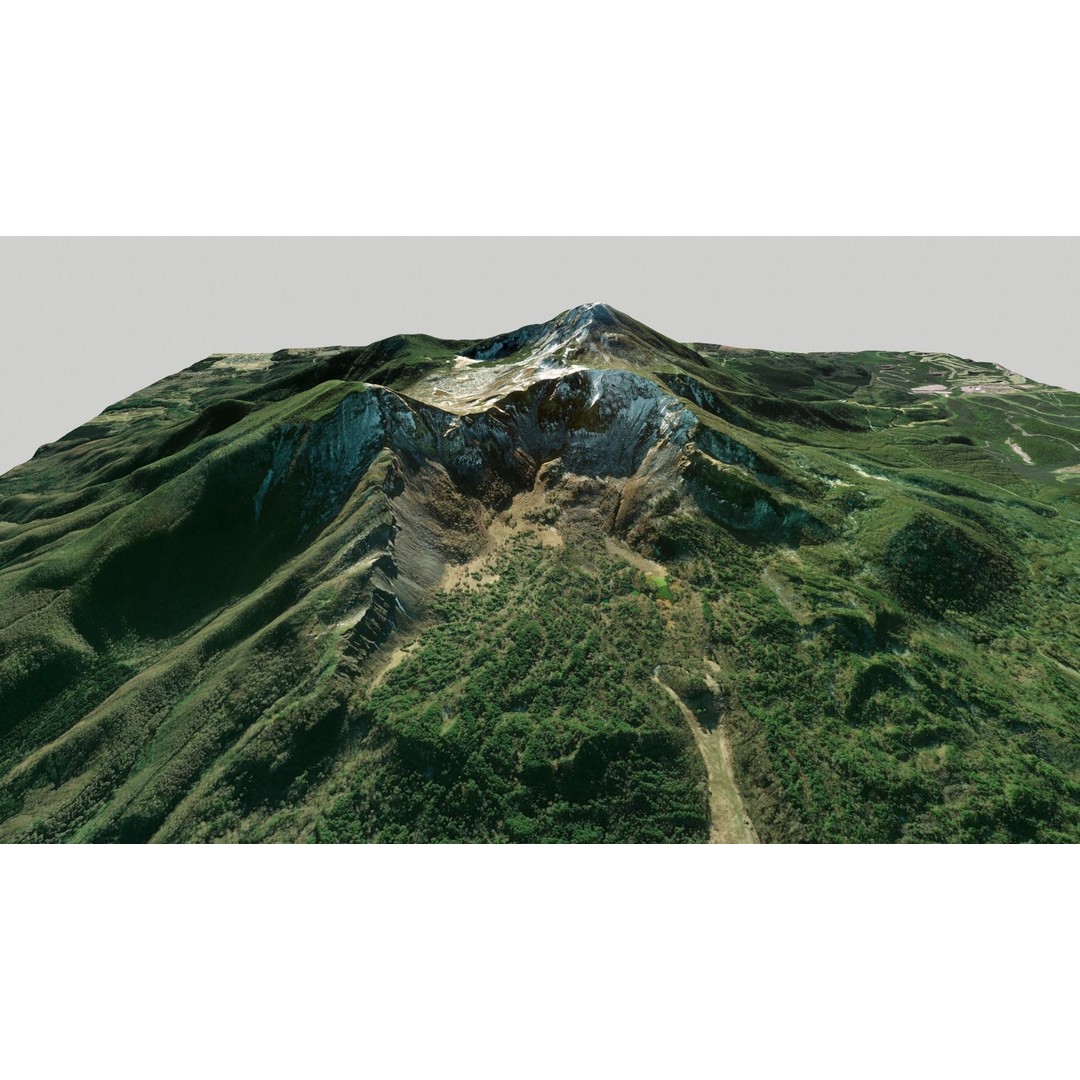 Bandai Volcano 3D Model – High Quality Terrain, PBR Textures, FBX - View 4