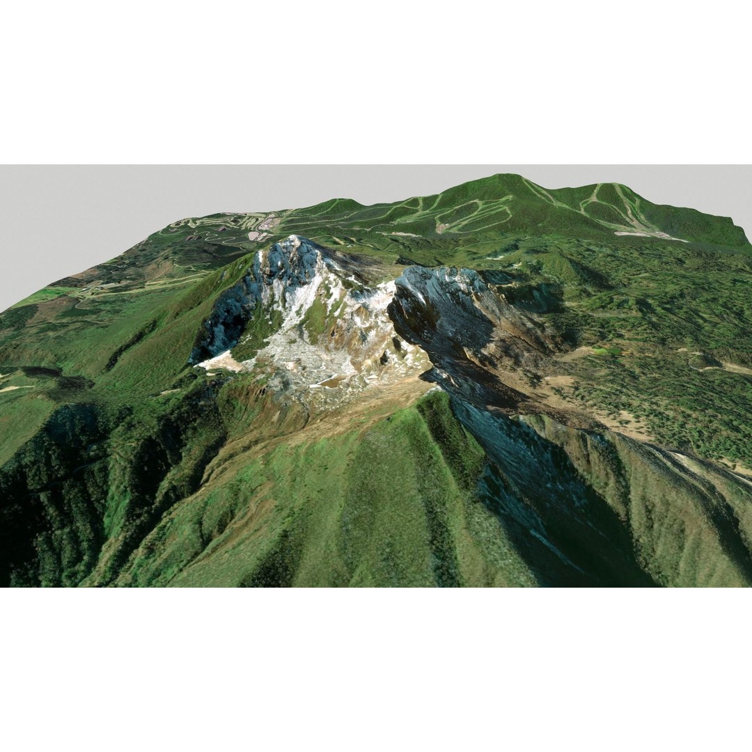 Bandai Volcano 3D Model – High Quality Terrain, PBR Textures, FBX - View 5