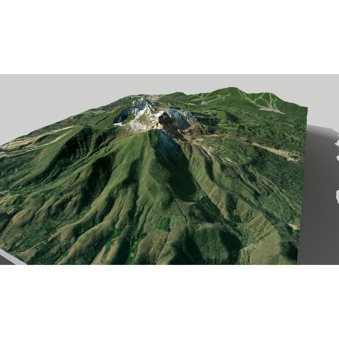 Bandai Volcano 3D Model – High Quality Terrain, PBR Textures, FBX - View 8