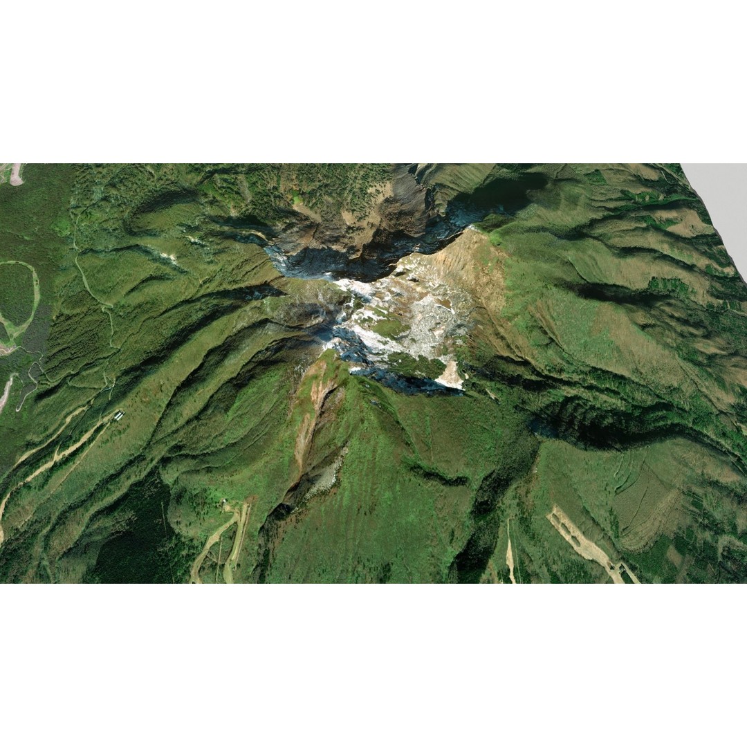 Bandai Volcano 3D Model – High Quality Terrain, PBR Textures, FBX - View 9