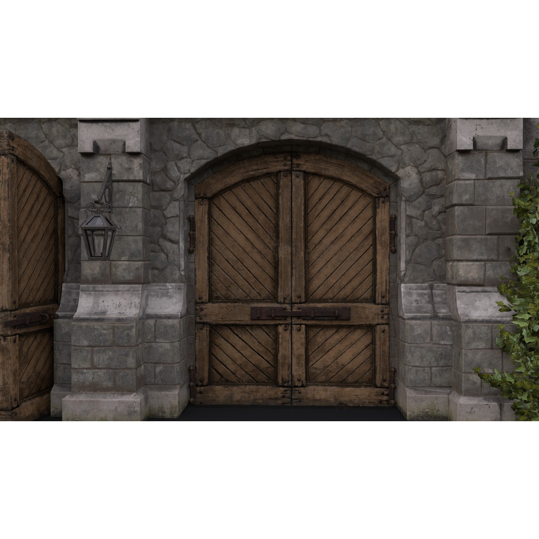 Old Warehouse Castle 3D Model – Low Poly Historic Game Asset, FBX, OBJ - View 12