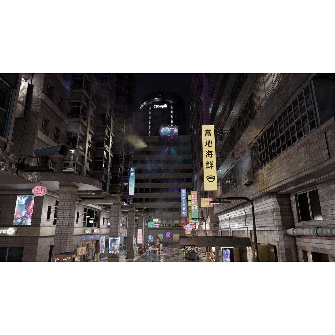 Cyberpunk Nightmarket 3D Model – Ultra Detailed Blender Scene, PBR - View 10