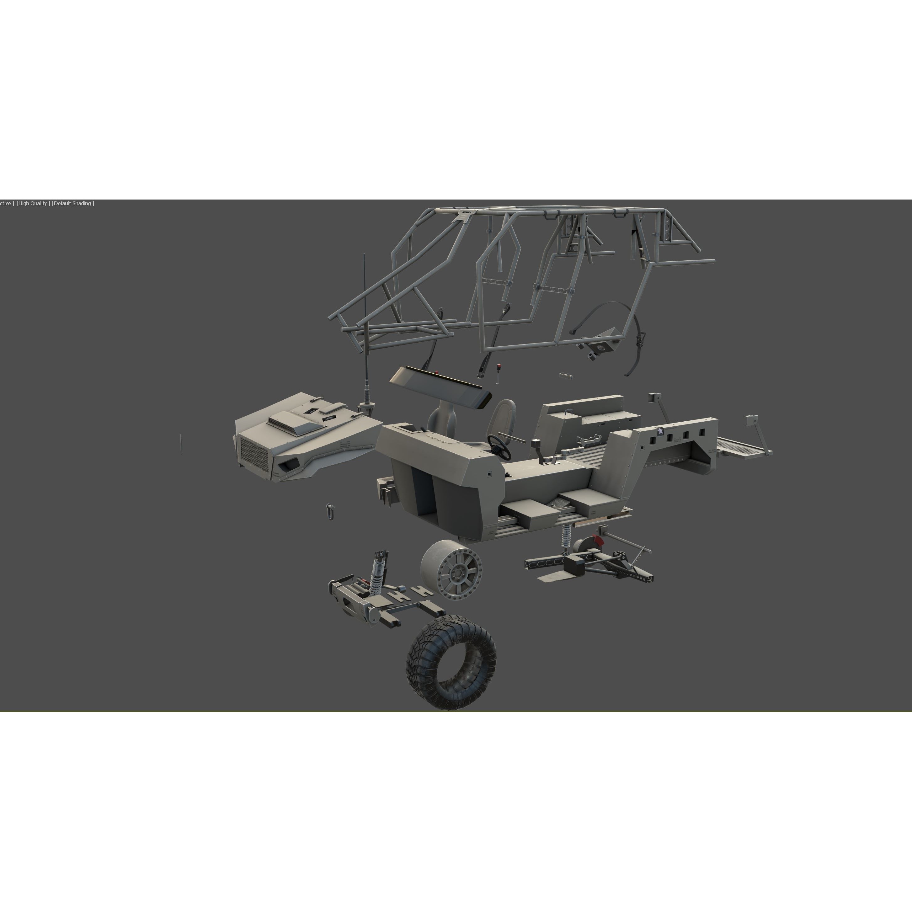 Polaris Dagor A1 - Low-Poly Game-Ready 3D Model - View 14