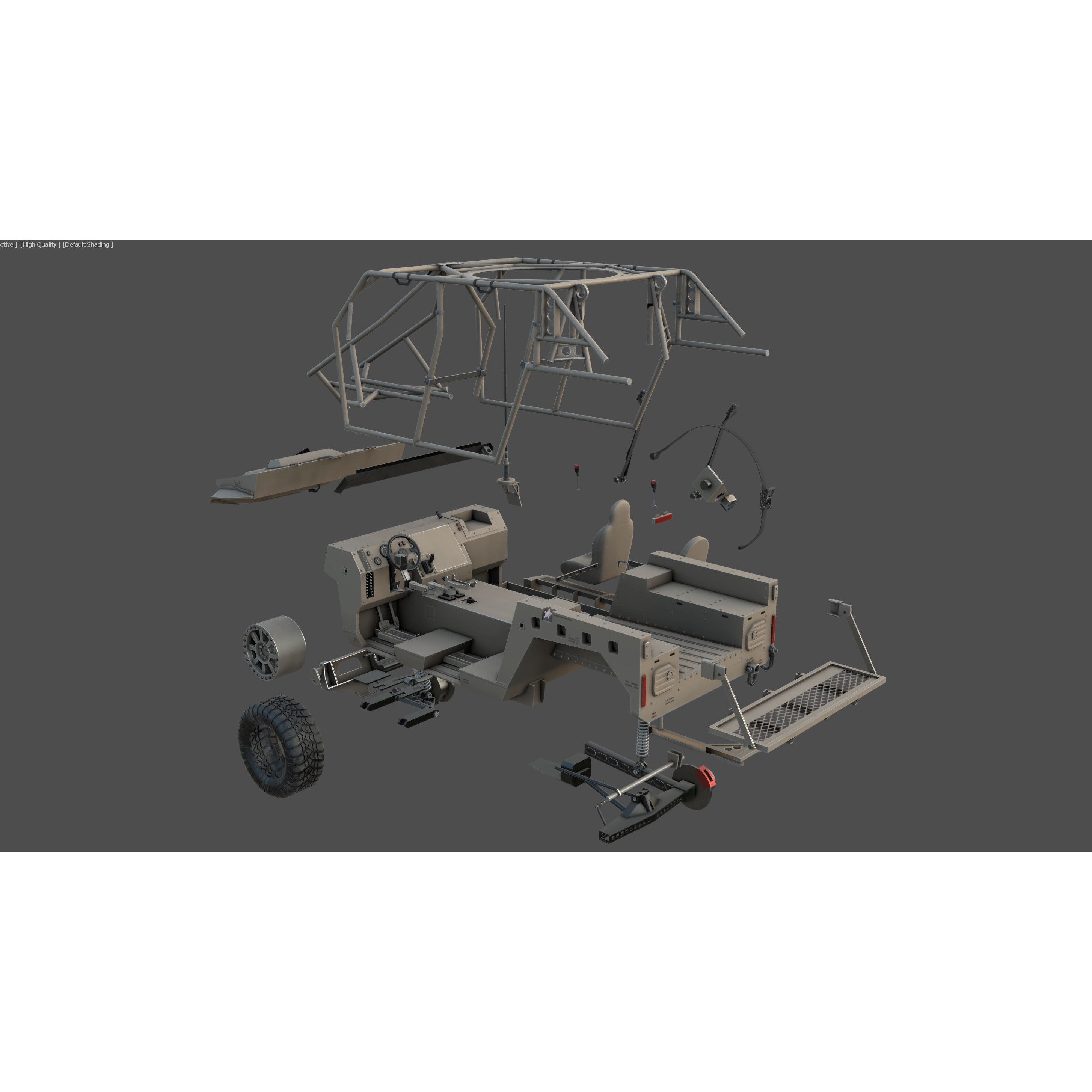 Polaris Dagor A1 - Low-Poly Game-Ready 3D Model - View 15