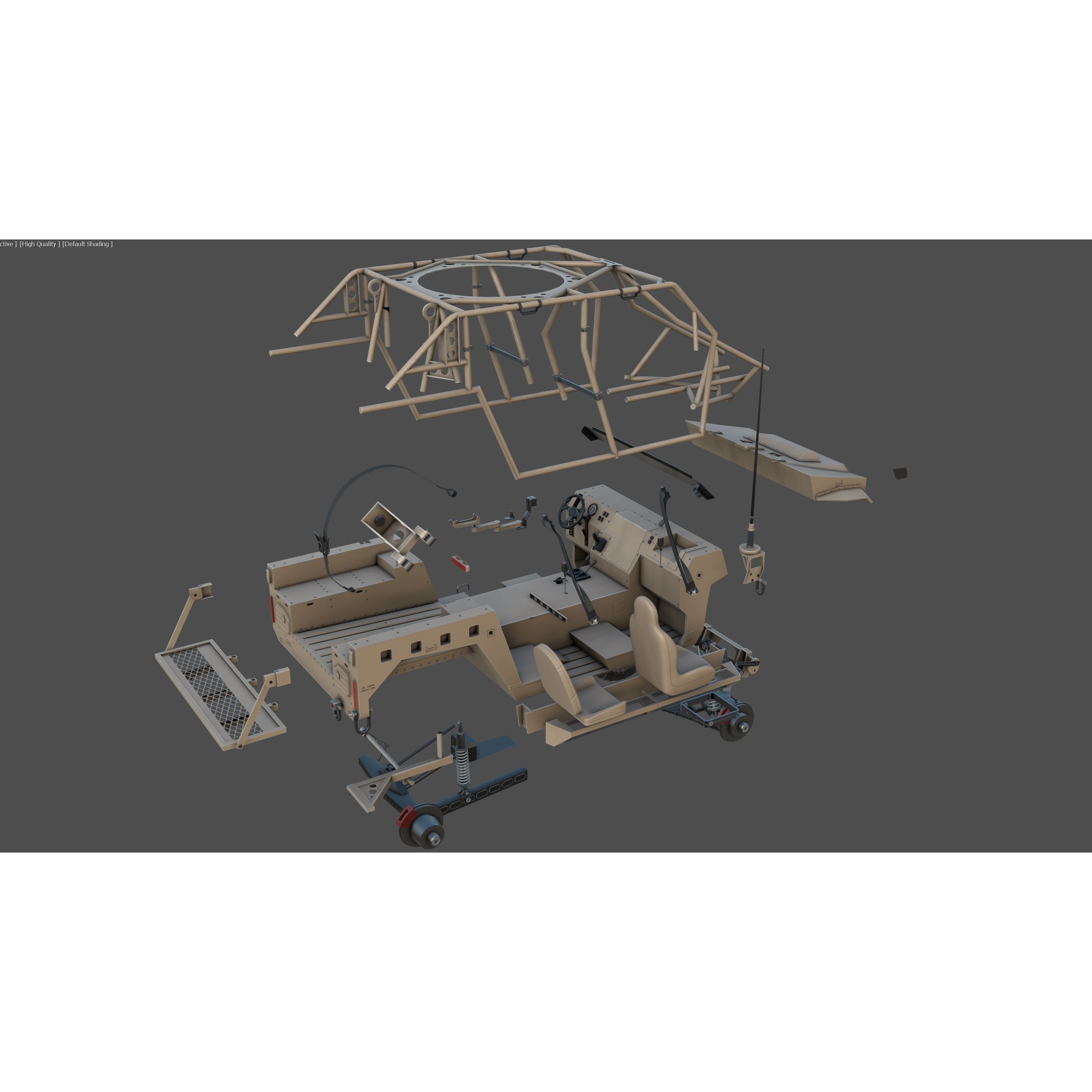 Polaris Dagor A1 - Low-Poly Game-Ready 3D Model - View 16