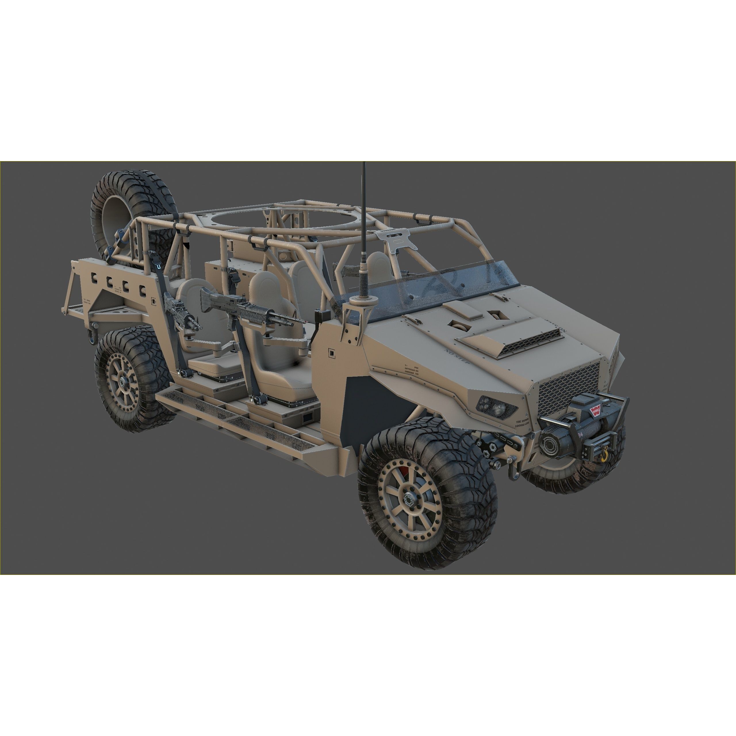 Polaris Dagor A1 - Low-Poly Game-Ready 3D Model - View 17