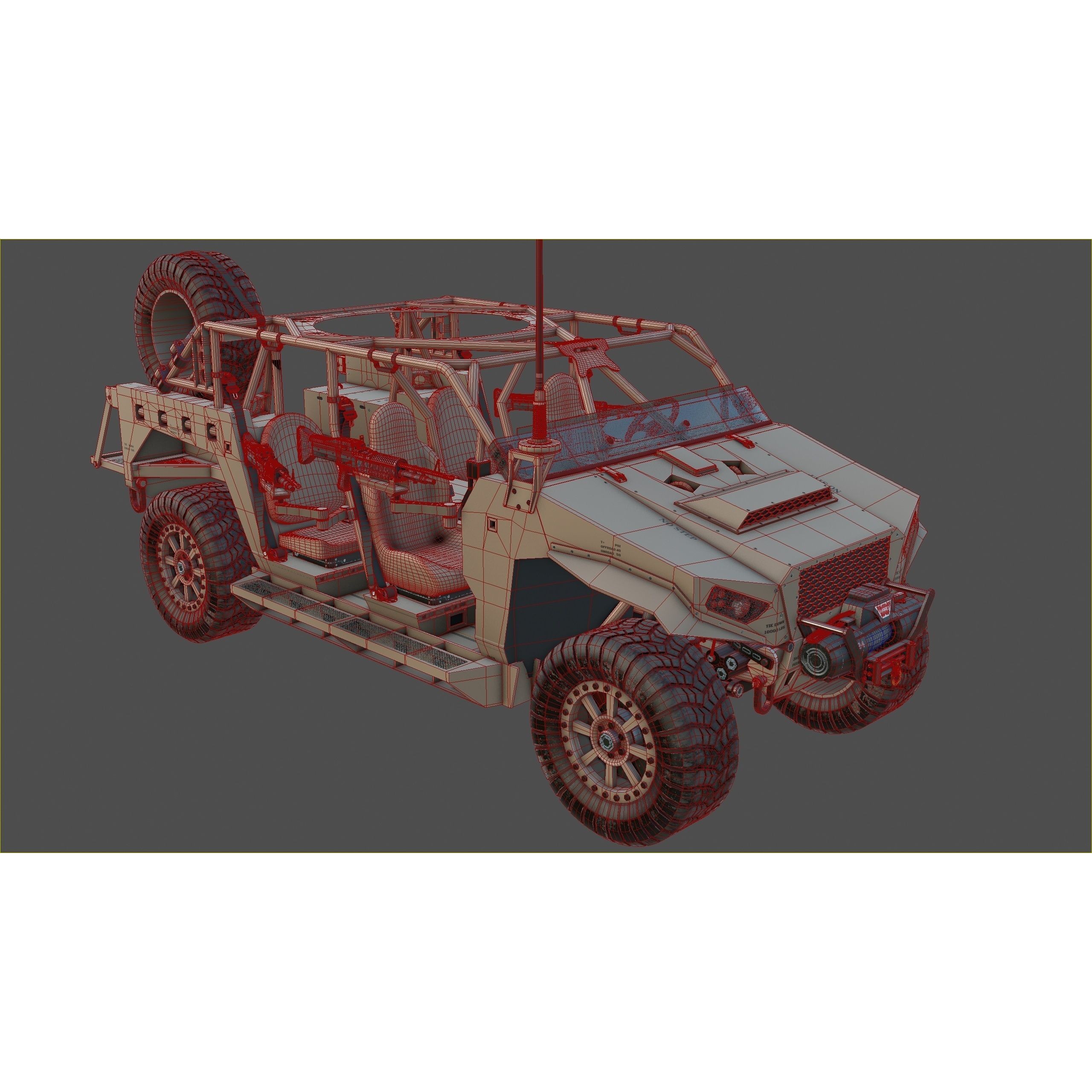 Polaris Dagor A1 - Low-Poly Game-Ready 3D Model - View 18
