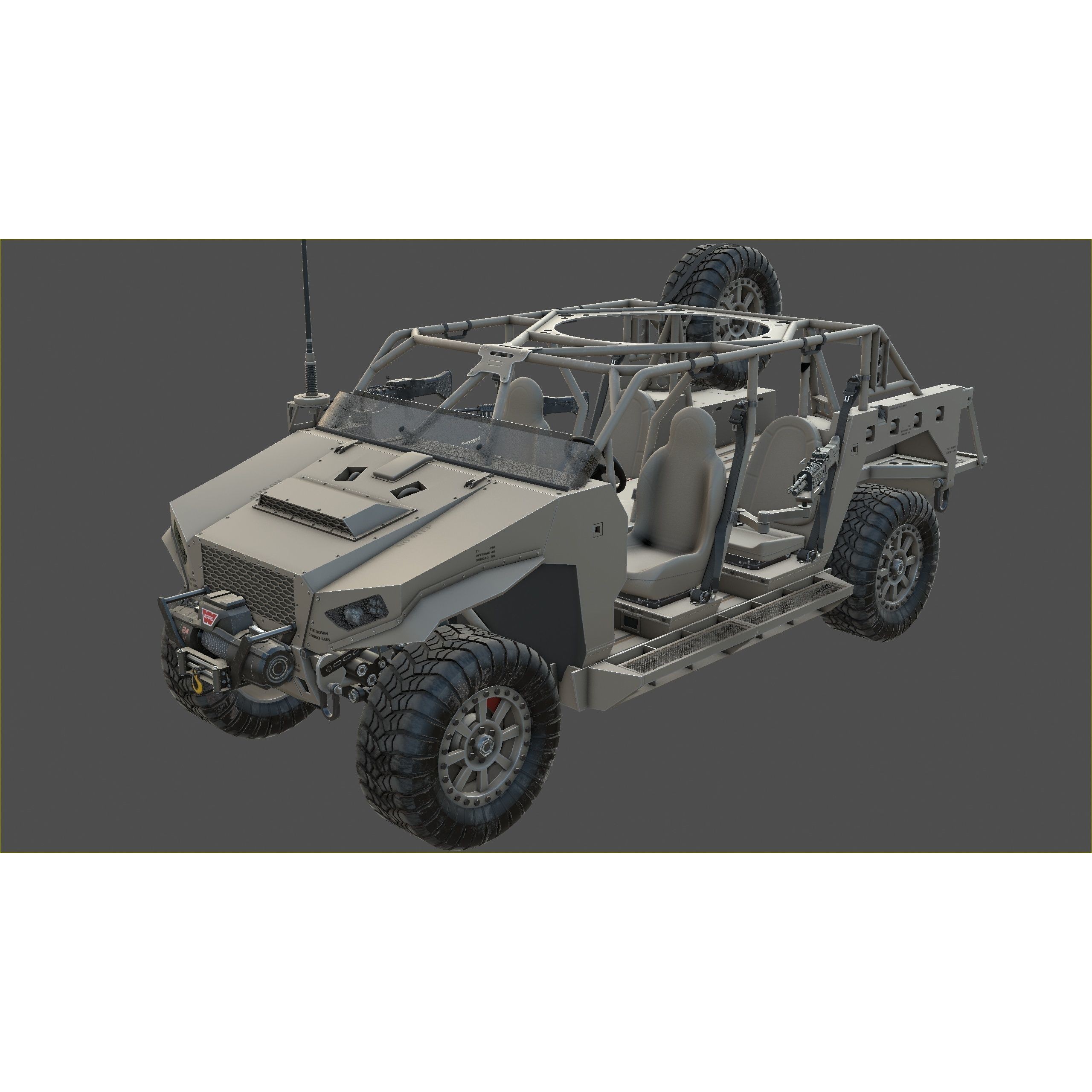 Polaris Dagor A1 - Low-Poly Game-Ready 3D Model - View 19