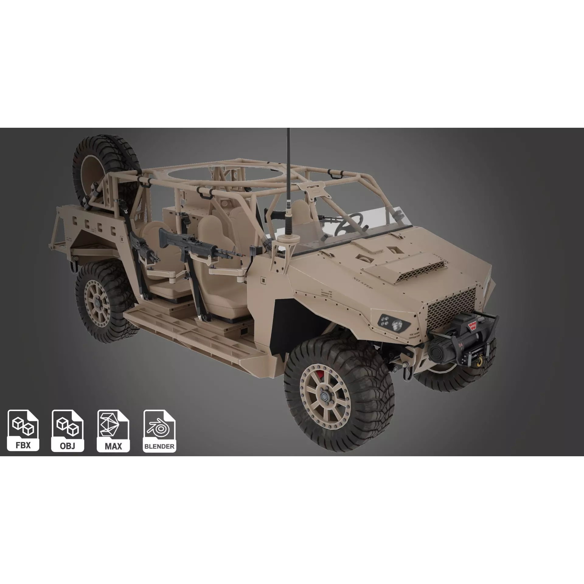 Polaris Dagor A1 - Low-Poly Game-Ready 3D Model - View 2