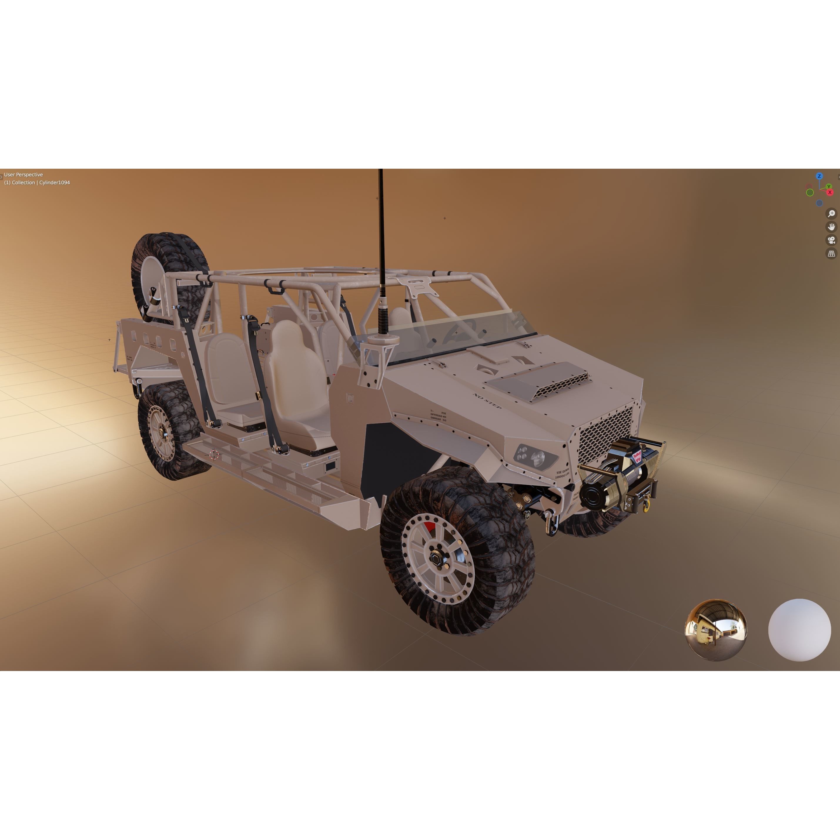 Polaris Dagor A1 - Low-Poly Game-Ready 3D Model - View 3