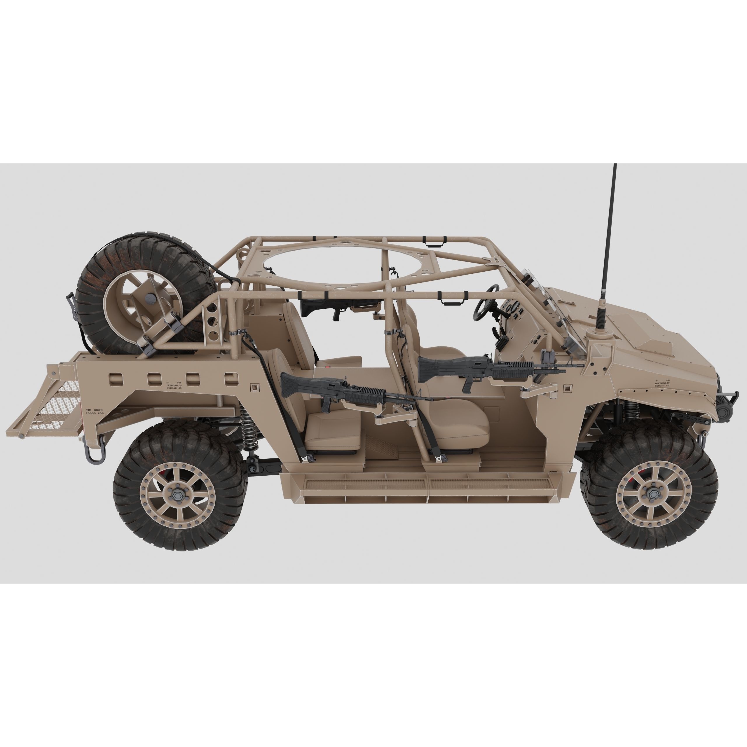 Polaris Dagor A1 - Low-Poly Game-Ready 3D Model - View 8