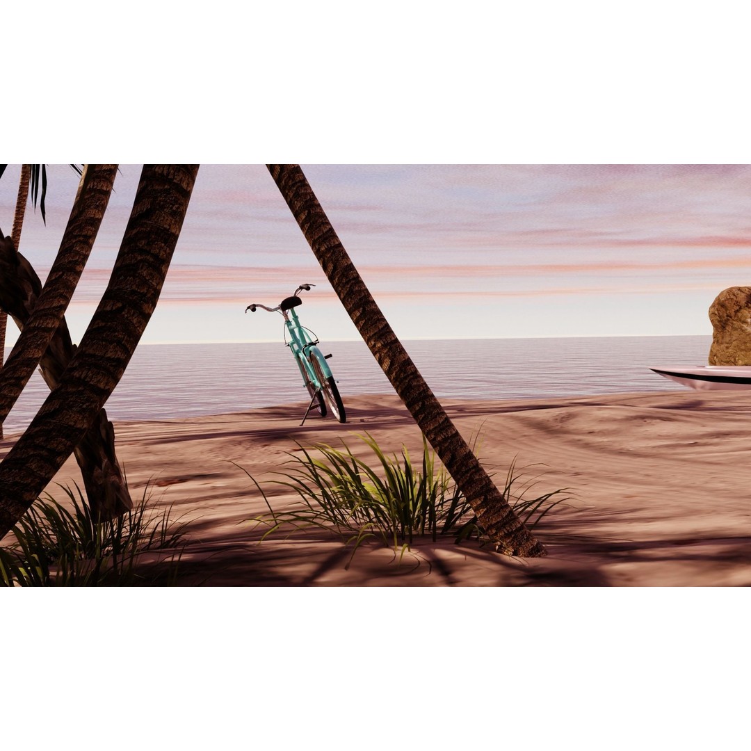 Beach Island 3D Model – Realistic Textures, PBR, Blender, FBX - View 10