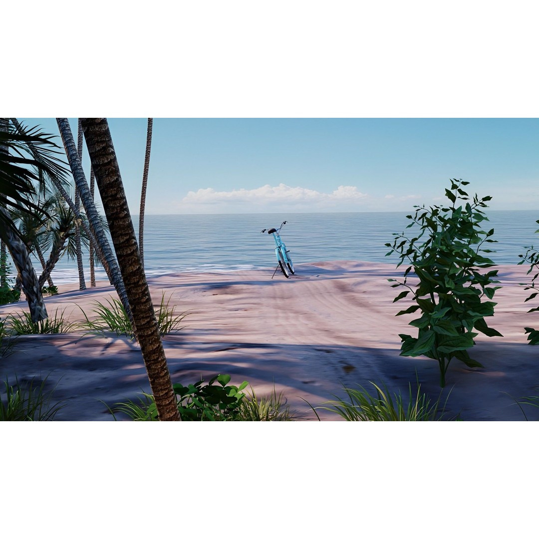 Beach Island 3D Model – Realistic Textures, PBR, Blender, FBX - View 3