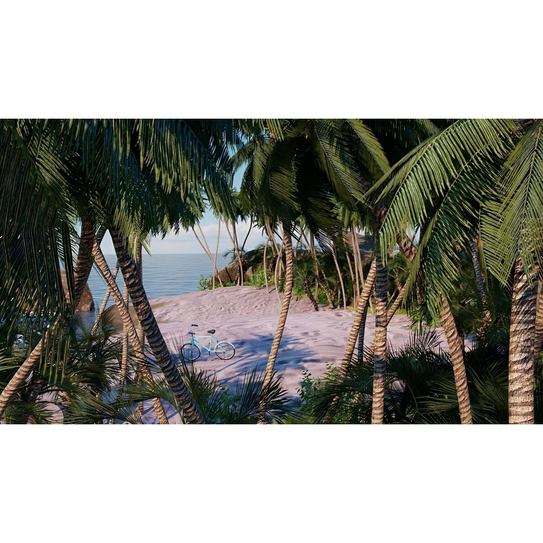 Beach Island 3D Model – Realistic Textures, PBR, Blender, FBX - View 5