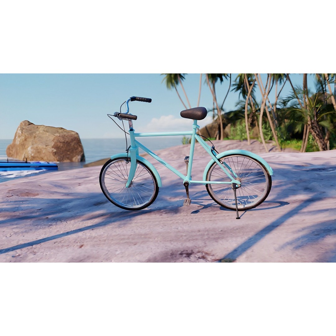 Beach Island 3D Model – Realistic Textures, PBR, Blender, FBX - View 8