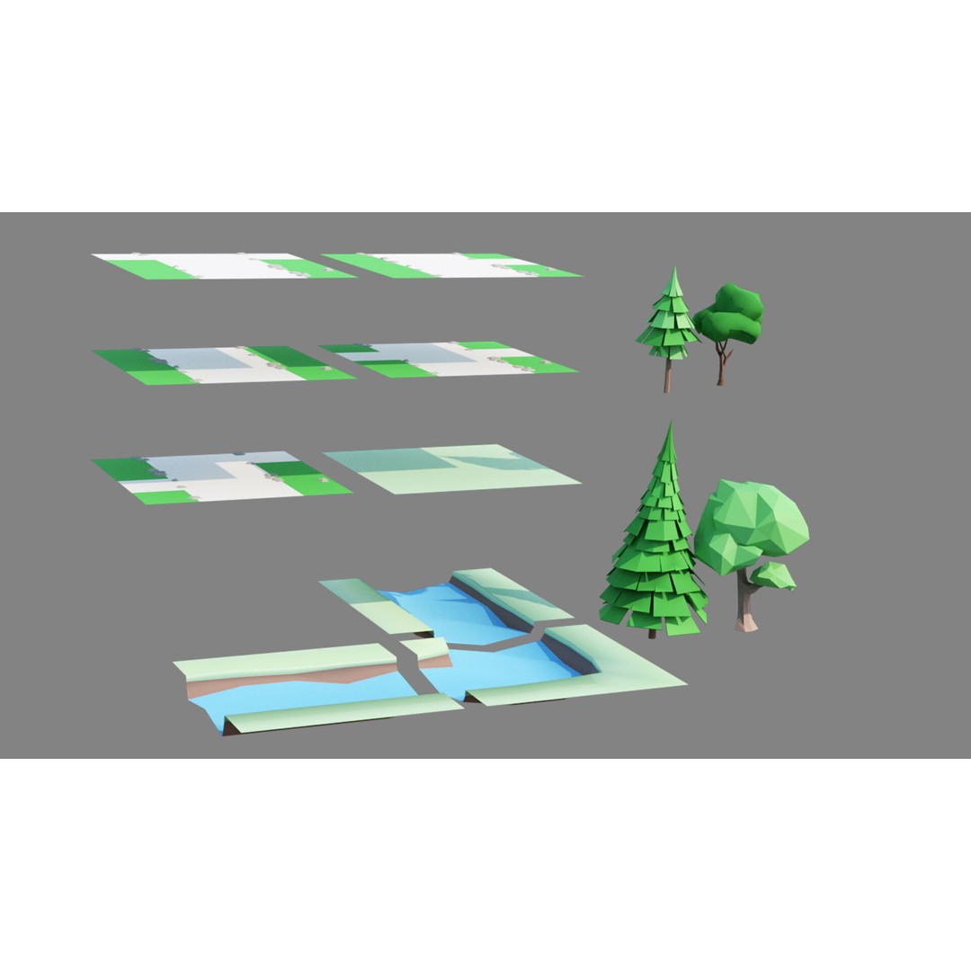 Cartoon Castle 3D Model – Low Poly Game Asset, FBX, OBJ, Blender - View 12