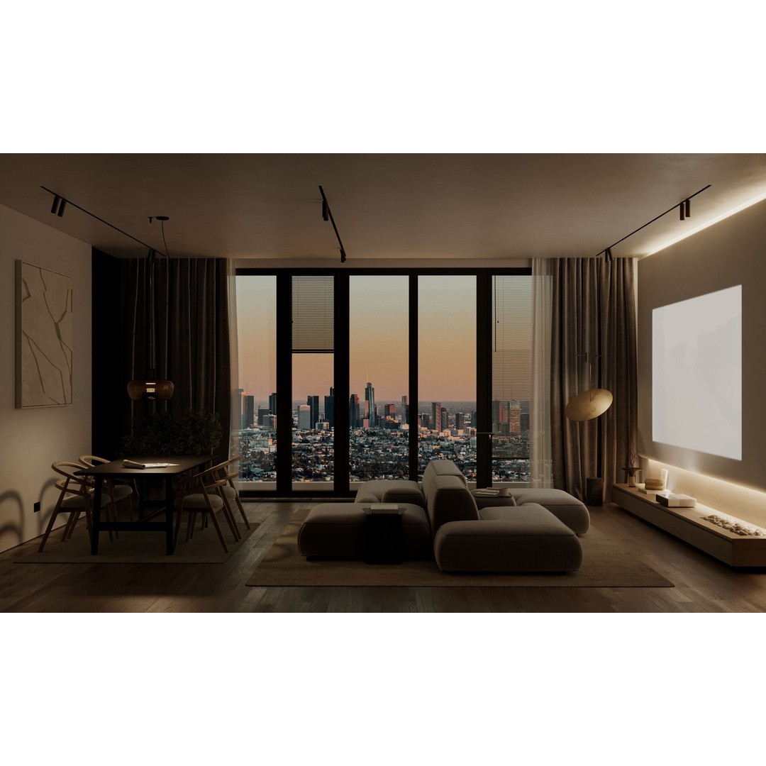 Los Angeles Apartment 3D Model – Interior Scene with HDRI Lighting - View 3