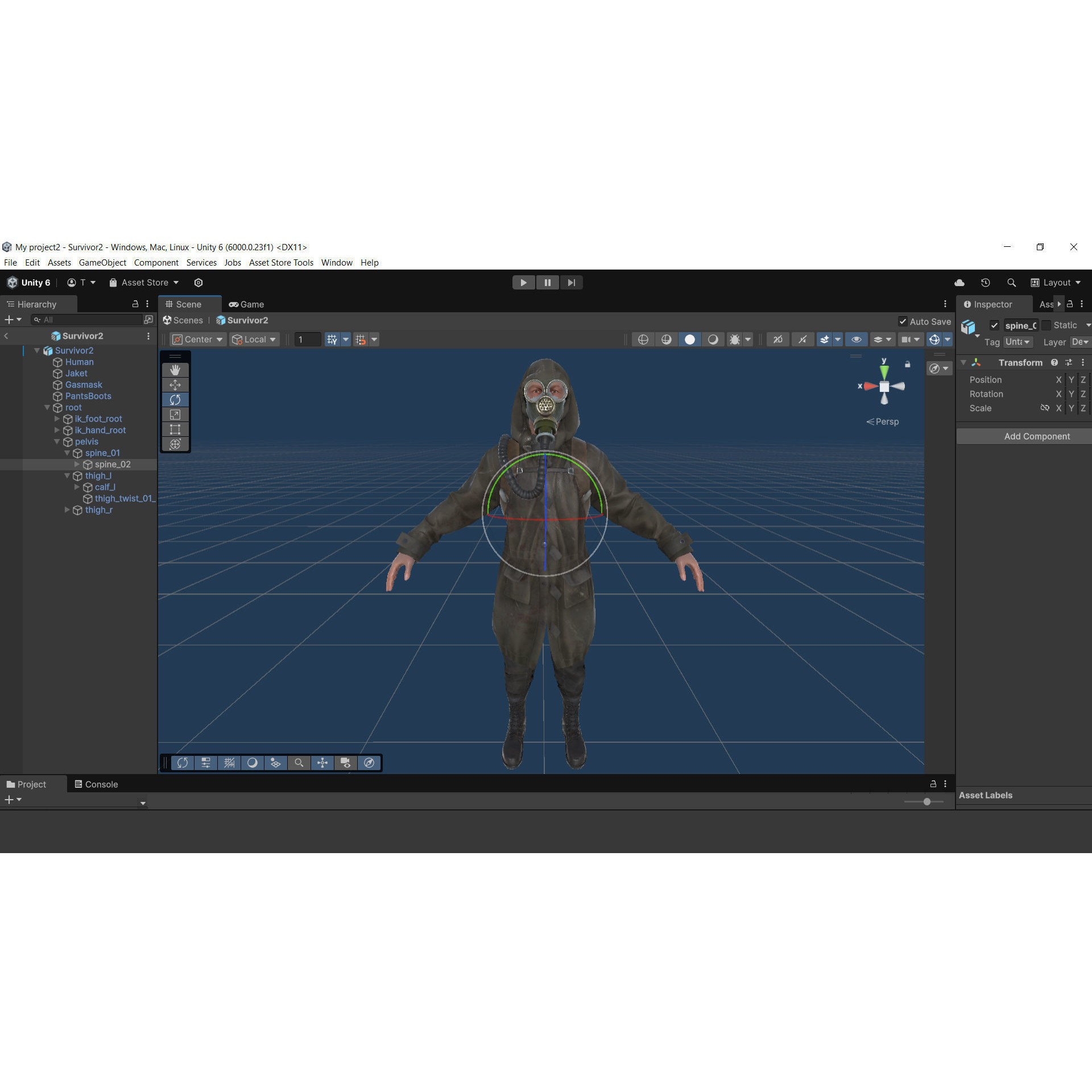 Post Apocalyptic Survivor - Low-Poly Game-Ready 3D Model