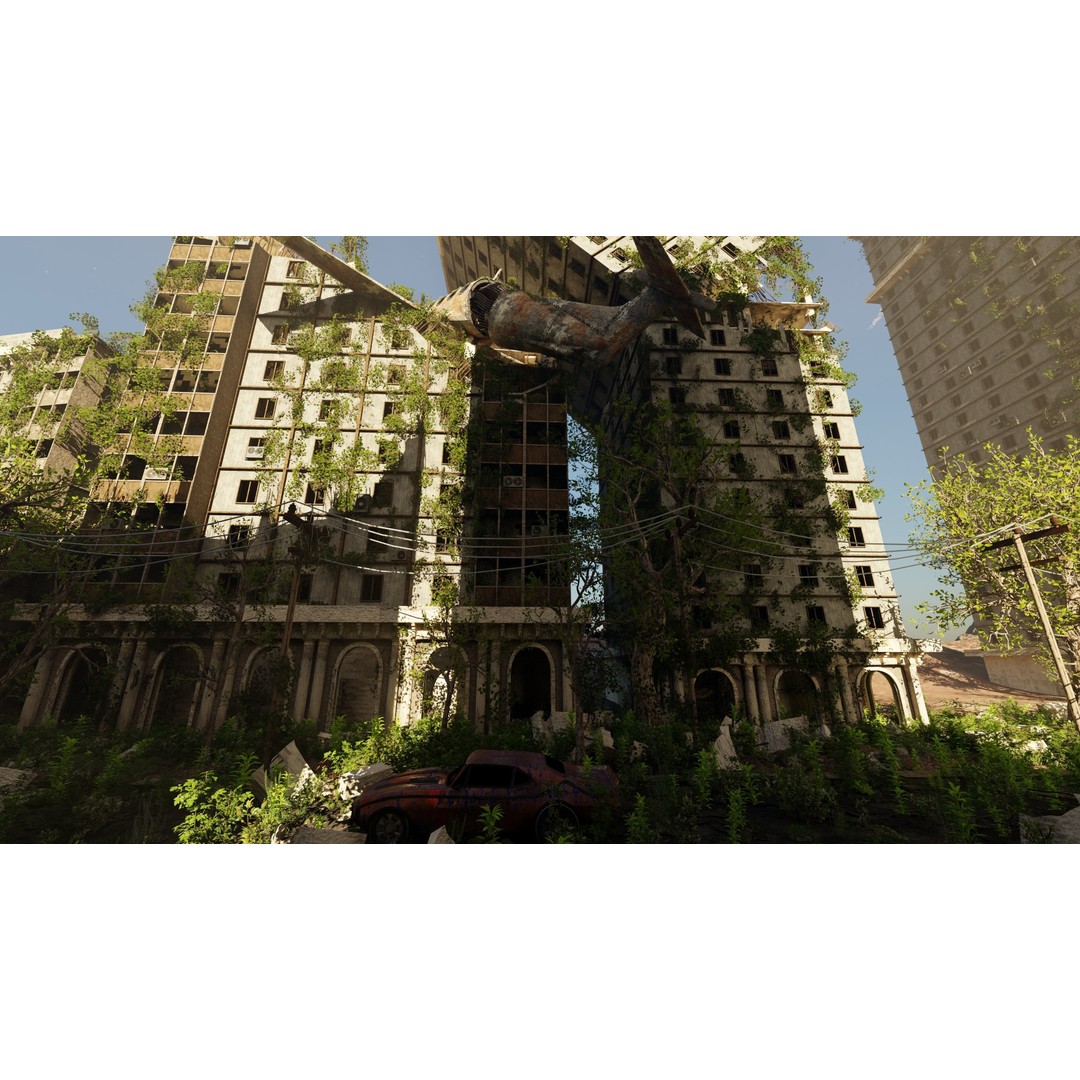 Abandoned Street Scene 3D Model – High Poly Blender Asset with PBR Textures - View 7