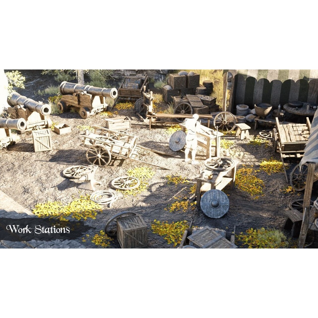 Medieval Kingdom 3D Model – Low Poly Modular Asset with Interiors - View 11