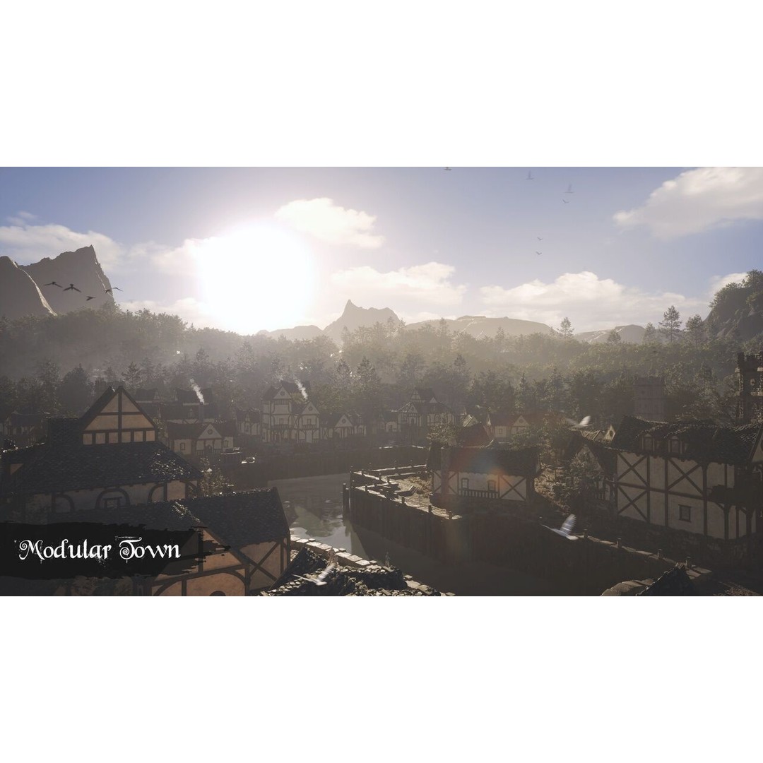 Medieval Kingdom 3D Model – Low Poly Modular Asset with Interiors - View 9