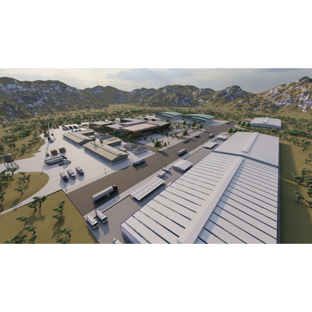 Industrial Factory 3D Model – High Poly Game Asset, FBX, OBJ, PBR - View 11