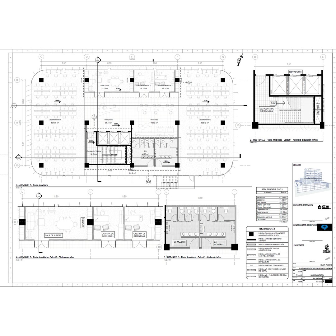 Modern Corporate Office Building 3D Model – Detailed Revit Design, Mixed-Use - View 23