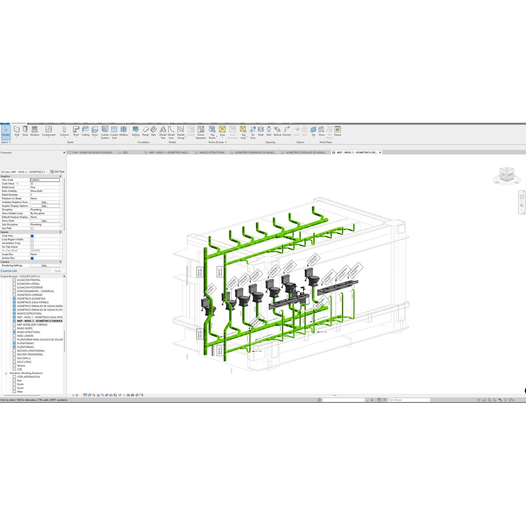 Modern Corporate Office Building 3D Model – Detailed Revit Design, Mixed-Use - View 32