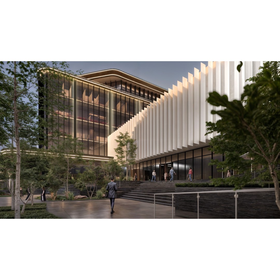 Modern Corporate Office Building 3D Model – Detailed Revit Design, Mixed-Use - View 5