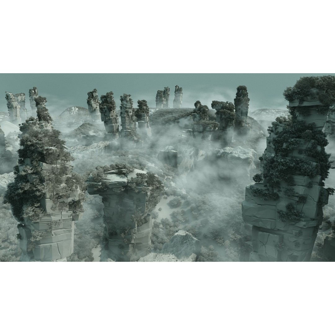 Mountains 3D Model – Detailed Landscape Asset for Environment Design - View 7