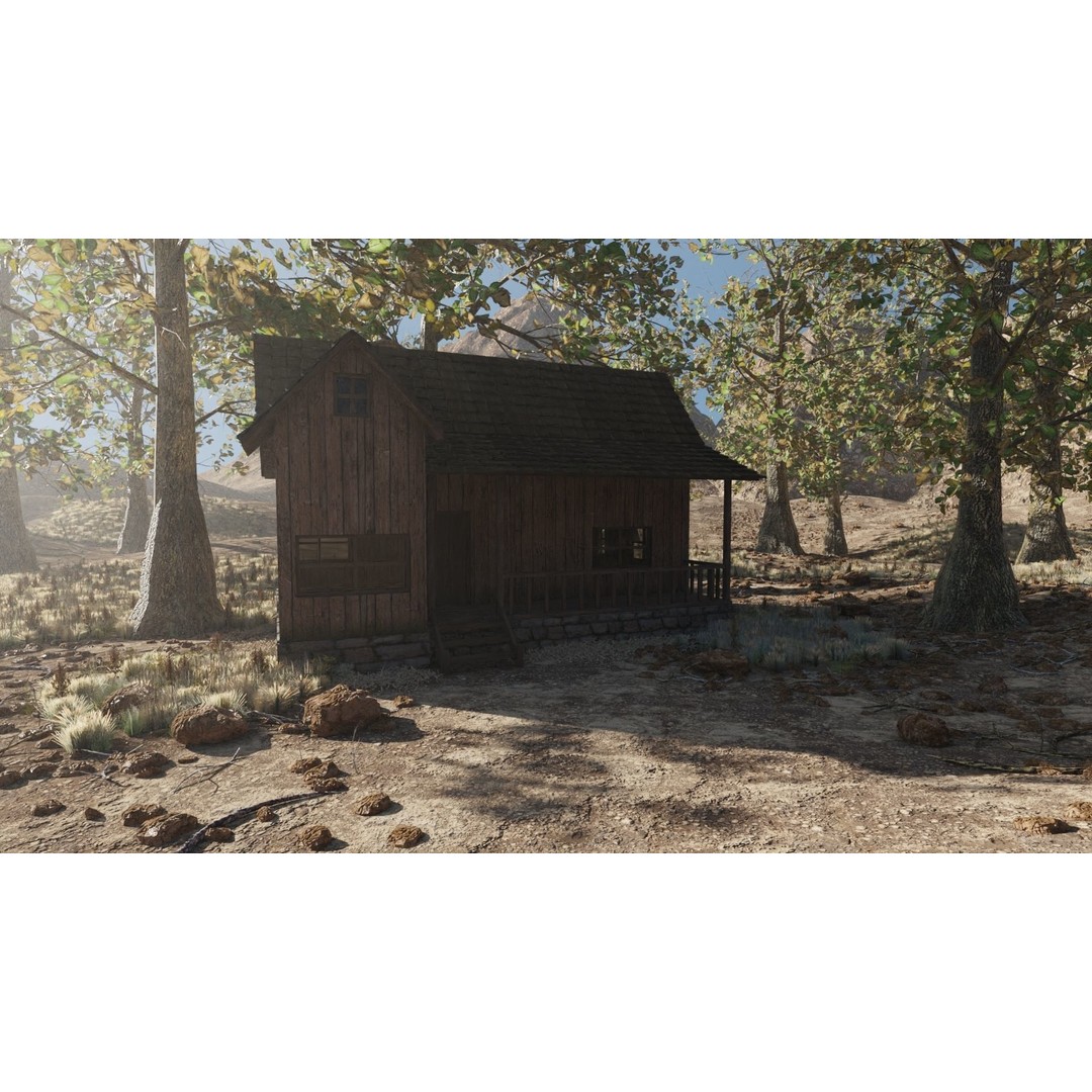 Barn Scene 3D Model – High Poly Landscape Asset, Blender, FBX, OBJ - View 6