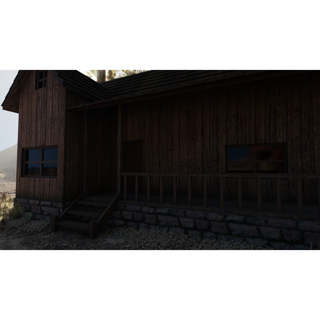 Barn Scene 3D Model – High Poly Landscape Asset, Blender, FBX, OBJ - View 7