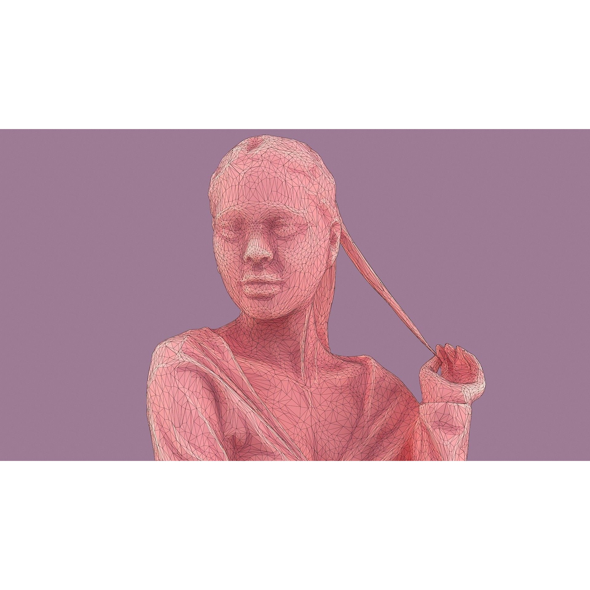 Lady in Pink - Game-Ready 3D Model - View 11