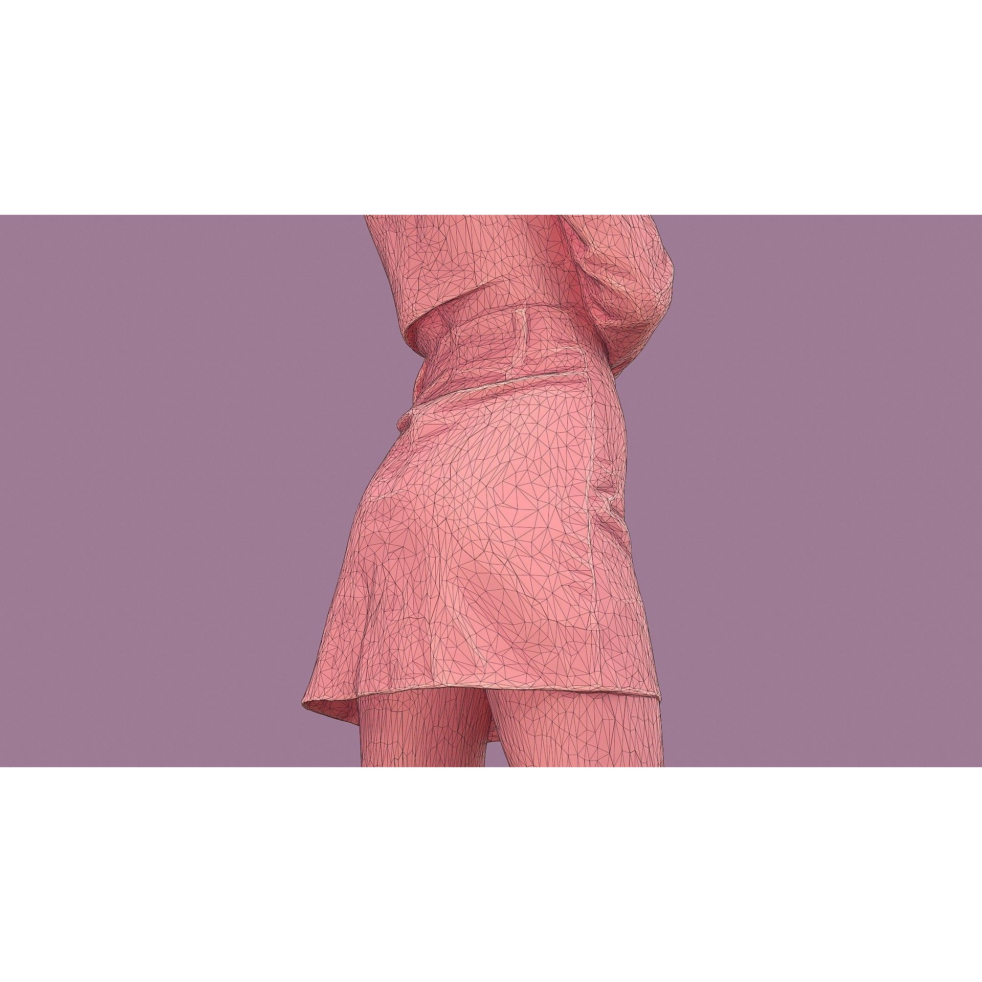 Lady in Pink - Game-Ready 3D Model - View 15