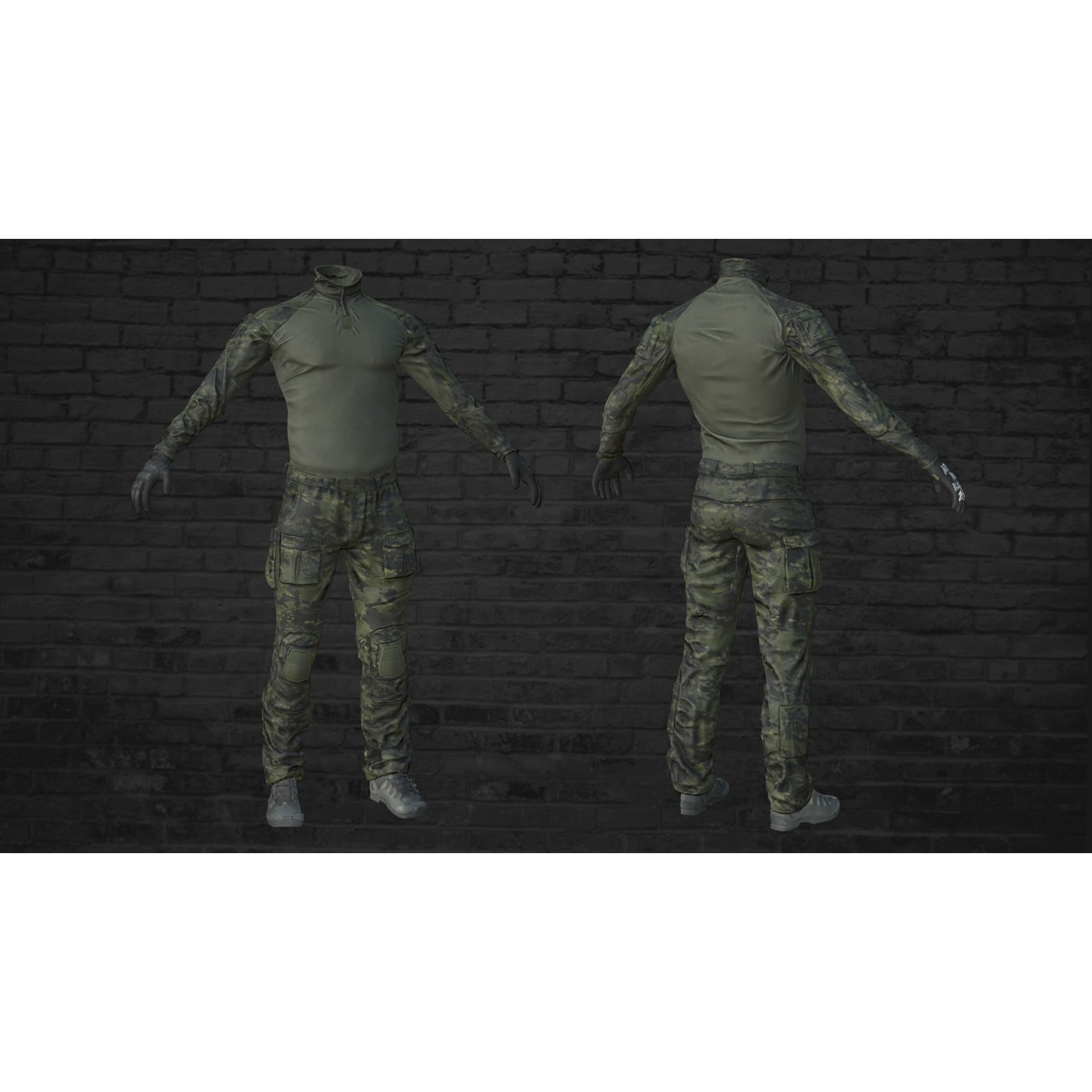 Crye G3 Uniform Clone - Low-Poly Game-Ready 3D Model - View 11