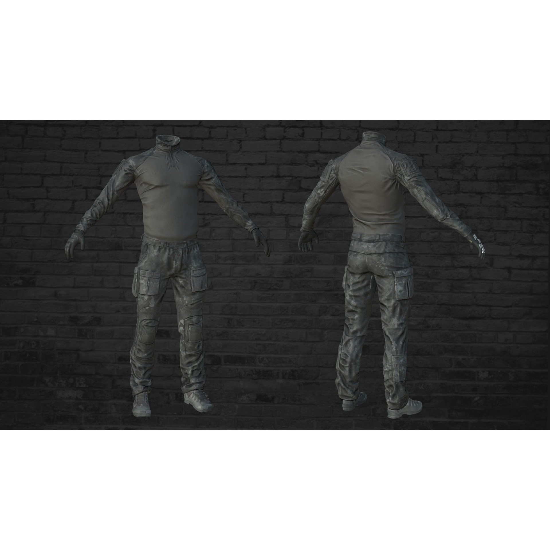 Crye G3 Uniform Clone - Low-Poly Game-Ready 3D Model - View 12
