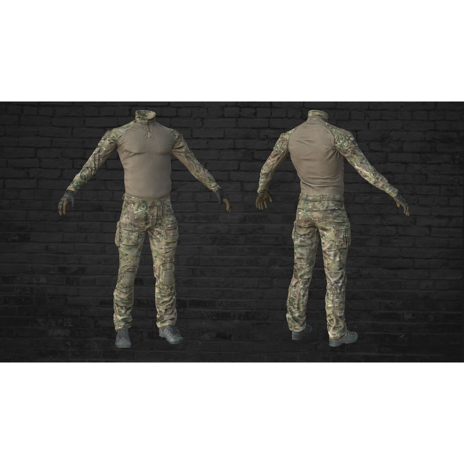 Crye G3 Uniform Clone - Low-Poly Game-Ready 3D Model - View 13