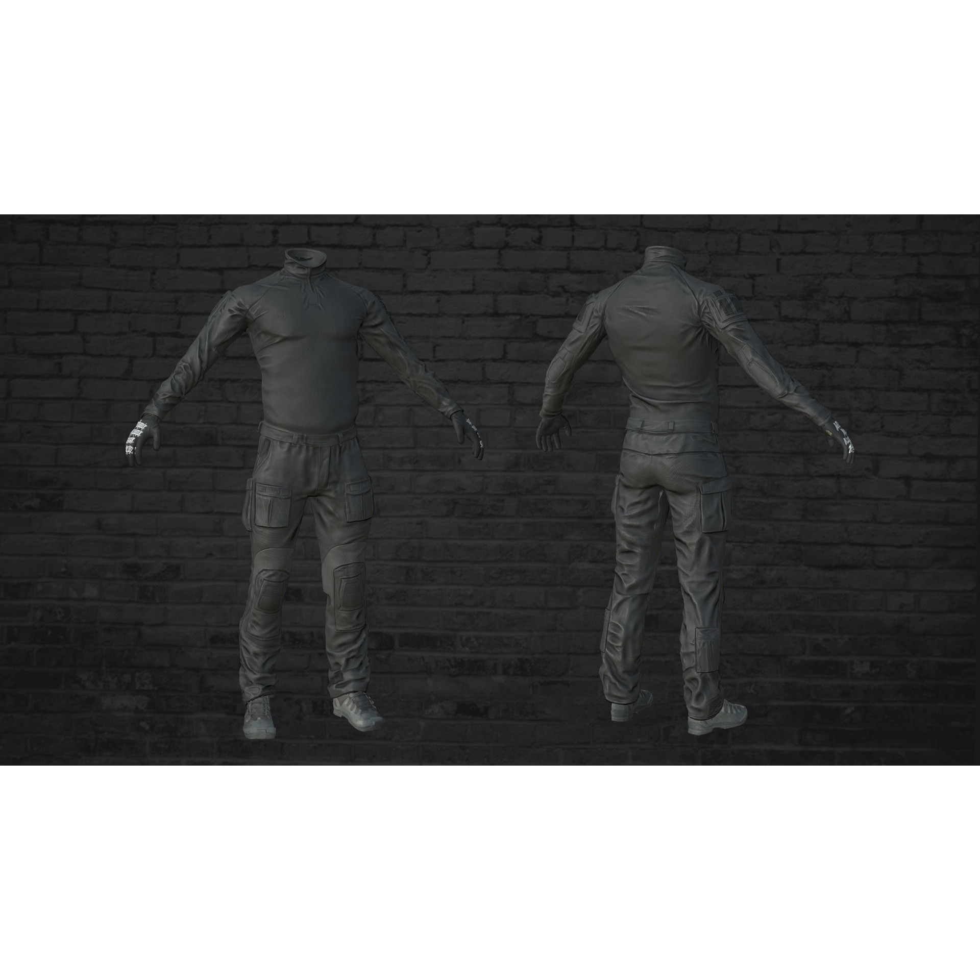 Crye G3 Uniform Clone - Low-Poly Game-Ready 3D Model - View 14