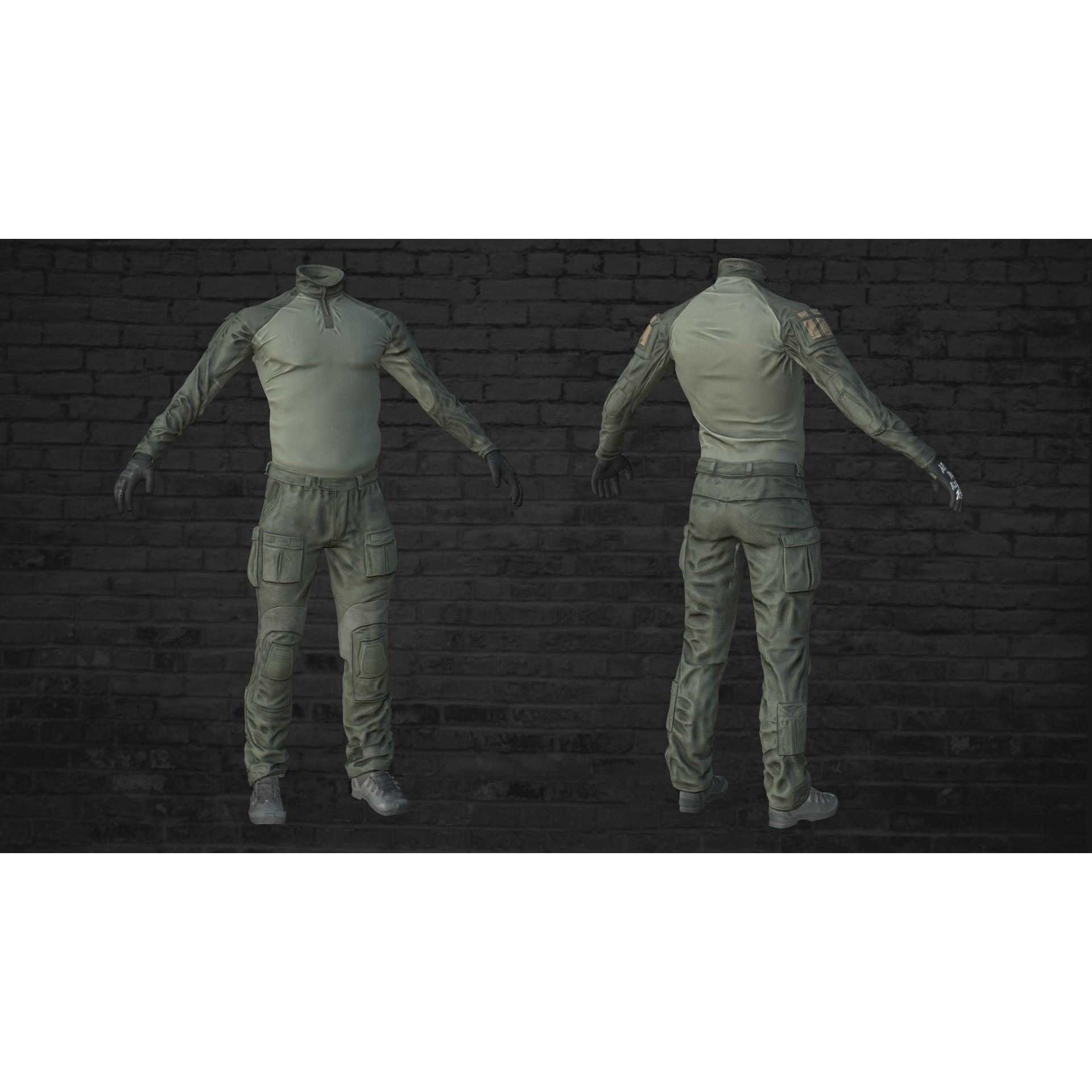Crye G3 Uniform Clone - Low-Poly Game-Ready 3D Model - View 15